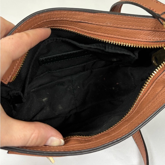 Rebecca Minkoff Regan Crossbody Purse Caramel Brown Leather Bag - Picture 9 of 9
